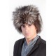 Silver fox fur hat for men